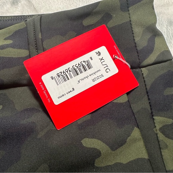 SPANX WOMEN SUNSHINE SHORTS “4”in GREEN CAMOUFLAGE SIZE(XL) - Picture 10 of 12
